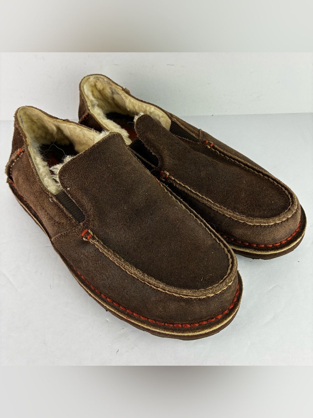 Brewshoes Leather Fleece-Lined Slippers